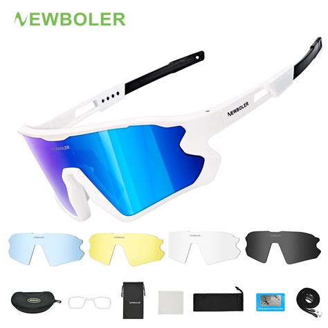 newboler polarized sports sunglasses 5 lenses men women cycling glasses tr90 bicycle mtb