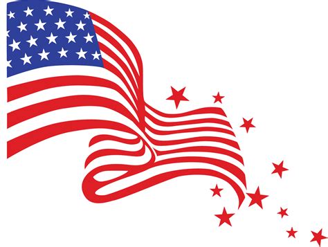 Free American Flags Clipart Clipartcow Clipartix