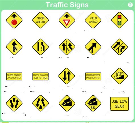 Drivers Education Chapters 3 And 4 Traffic Signssignals Quiz Diagram