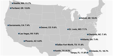 Fastest Growing City In Each State Map Business Insider