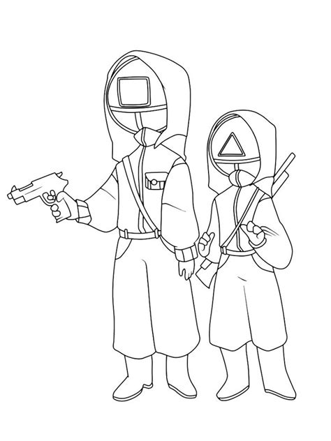 Squid Game coloring pages. Download and print Squid Game coloring pages