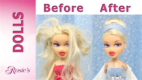 Bratz Cloe Cinderella Makeover Hair Repair And New Dress Youtube