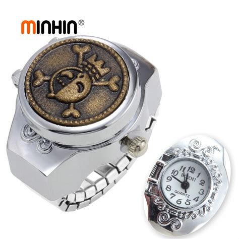 Buy Minhin Quartz Finger Ring Watch For Men Punk Steel