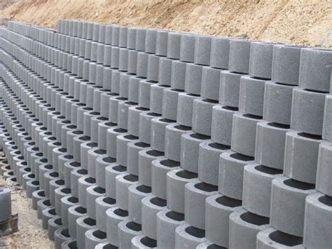 Bloc de béton creux / pour mur de soutènement / apparent