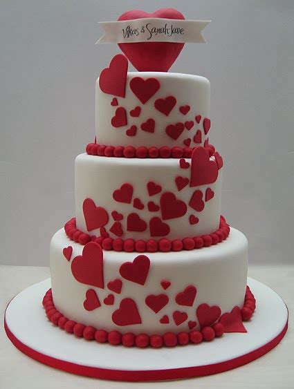 Memorable Wedding Charming Valentines Wedding Cakes