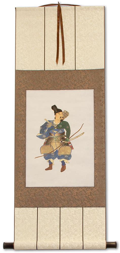 The Noble Archer Warrior Japanese Woodblock Print Repro Wall Scroll