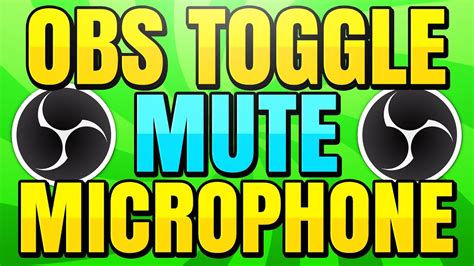 How To Toggle Mute Your Microphone In Obs Studio Youtube