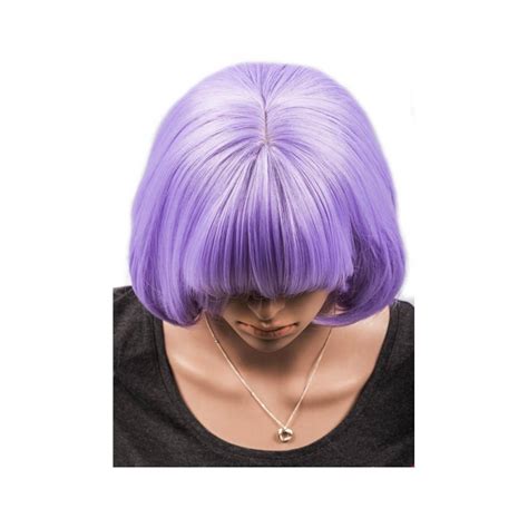 Purple Short Straight Wig Super X Studio