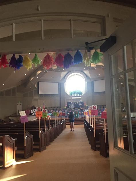 Pin By Brenda Lee Montoya On Game On Vbs 2018 Table Decorations