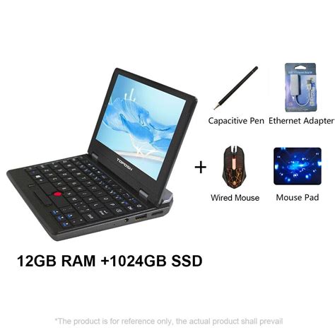 Toposh 7 Inch Mini Laptop Intel Celeron J4125 12g Ram 512gb Ssd With
