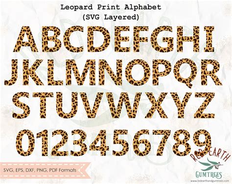 Cheetah Font Leopard Font Svg Cheetah Print Pattern Letters Etsy