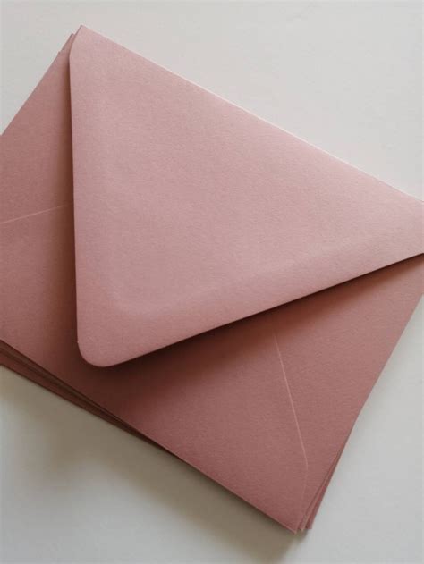 25 Pack Dusty Rose Envelopes Dusty Pink Envelopes Pink Etsy