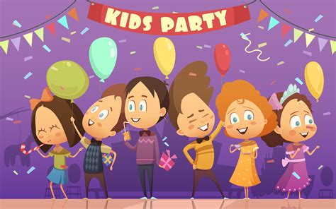 Kids Party Illustration 472162 Vector Art At Vecteezy