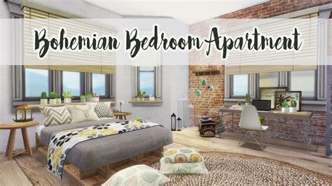 The Sims 4 Speed Build Bohemian Bedroom Apartment 🌿🌵 Youtube