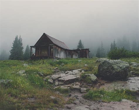 Lonely Mountain Cabin Rustic Fine Art Lost Kat Photography