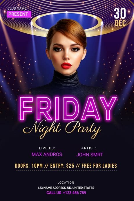 Copy Of Friday Night Party Poster Postermywall