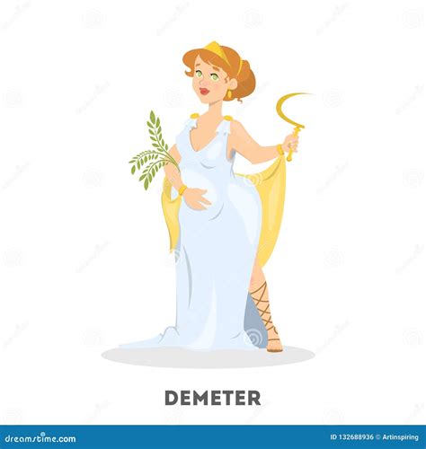 Demeter Greek Goddess From Ancient Mythology Female Character Stock