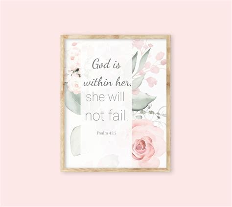God Is Within Her She Will Not Fail Psalm 45 5 Printable Etsy