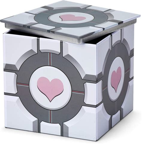 Portal Companion Cube 4 X4 Inch Tin Storage Box Uk Home
