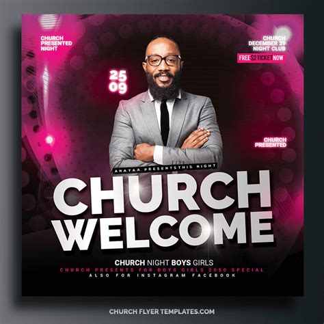 Church Welcome Flyer Template Design Psd Church Flyer Templates Free