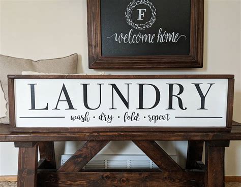 Framed Laundry Room Wood Sign Alex In Aurora