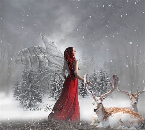 Snow Day By Deniseworisch On Deviantart Fairy Pictures