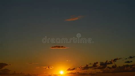 Sunset In The Sky With Clouds In The Evening Stock Image Image Of