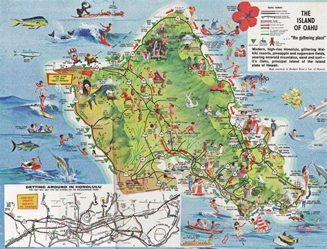 Have Fun On O Ahu Oahu Map Tourist Map Oahu