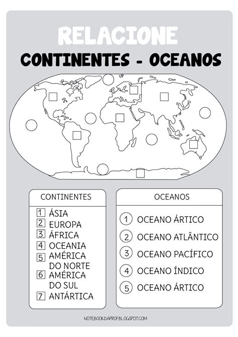Ejercicio De Continentes Y Oceanos Para Tercero Primaria Images