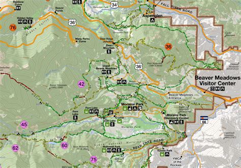 Day Hikes Of Rocky Mountain National Park Map Guide