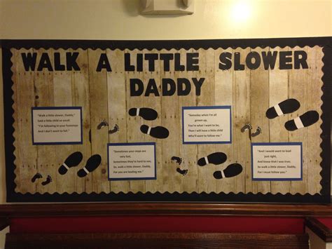 ‍father's day provides the church with a unique opportunity to honor the ideals of fatherhood that god prescribes for churches can sometimes get confused about the right way to carry out a father's day celebration. Father's Day Church Bulletin Board with poem "Walk a ...