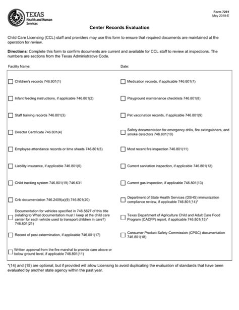 Form 7261 Fill Out Sign Online And Download Fillable Pdf Texas