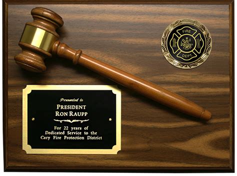 Gavel Plaque Organization President Award