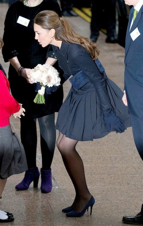 Oops Kate Middleton Has A Marilyn Moment In A Short Skirt