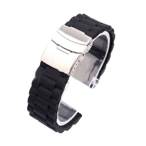 Generic Mens Silicone Rubber Watch Strap Band Waterproof With