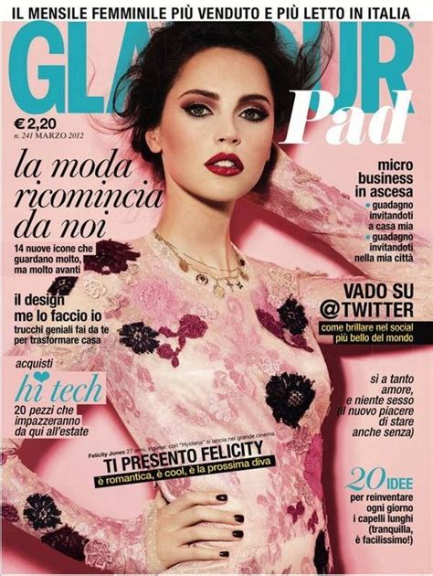 Italian Glamour Magazine Love The Cover Felicity Jones Felicity