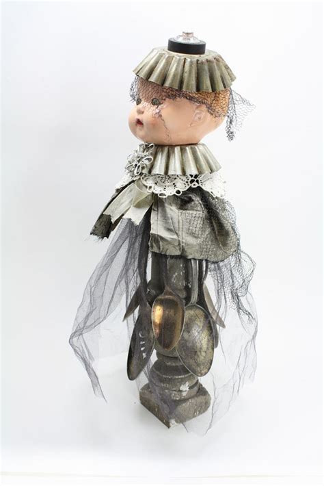 Found Object Art Doll Assemblage Josephine Violet Played A Mean Set