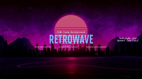 Retrowave Youtube Channel Art Banner Template Postermywall