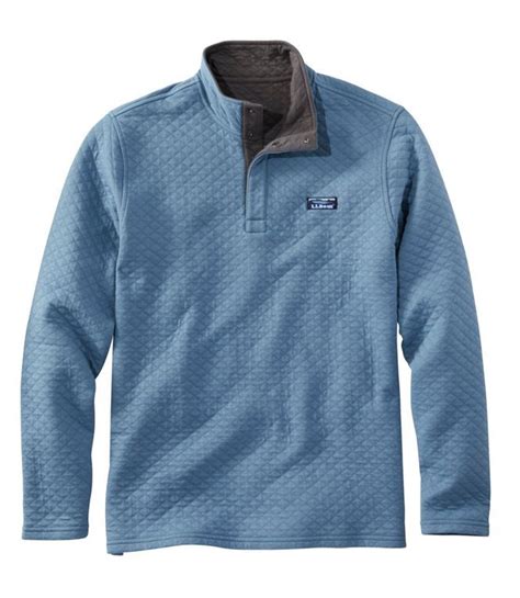 Llbean Quilted Pullover Pullover Mens Sweatshirts Sweatshirt Fleece