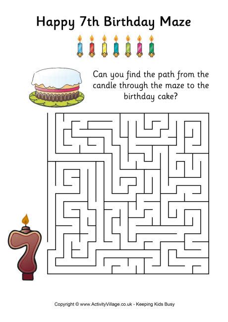 7th Birthday Maze