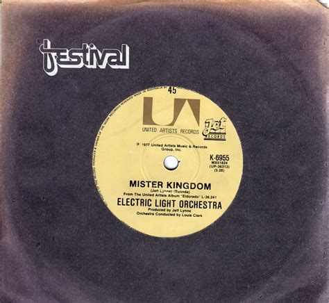 Electric Light Orchestra Turn To Stone Mister Kingdom 45 Elo 1977 Ebay