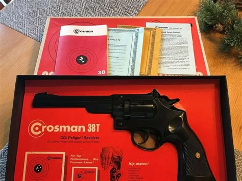 Crosman Model 38t Revolver Air Pistol 177 Caliber Holds And Shoots