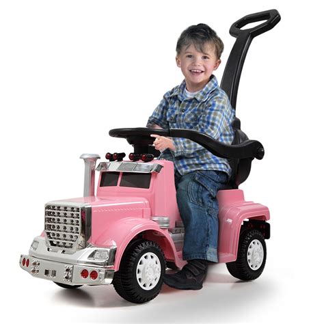 Tobbi 3 In 1 Kids Ride On Push Car Toddler Stroller Play Toy 6v Battery