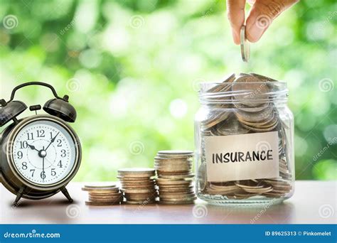 Hand Putting Coins In Glass Jar For Money Saving Insurance Concept