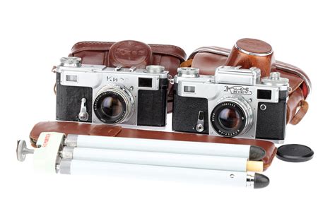 Lot 380 - Two Kiev 35mm Rangefinder Cameras,