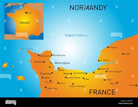 Lower Normandy Map Fotos Und Bildmaterial In Hoher Auflösung Alamy
