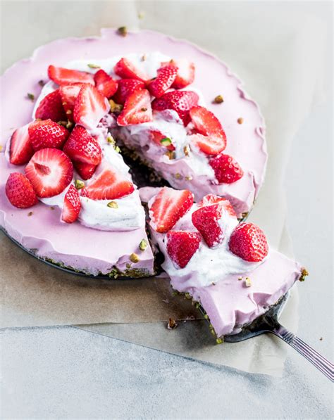 Vegan Strawberry Pistachio Cheesecake Eat Love Namaste