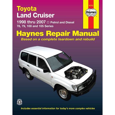 Haynes Car Manual For Toyota Landcruiser Diesel 1998 2004 92752