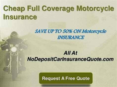 Cheap Motorcycle Insurance Quote With Full Coverage