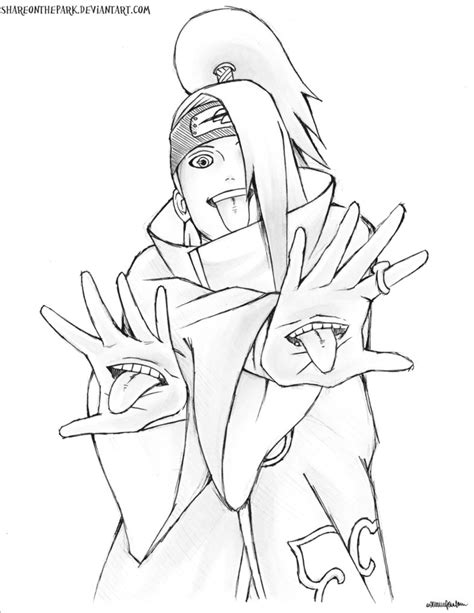 Deidara Pages Coloring Pages